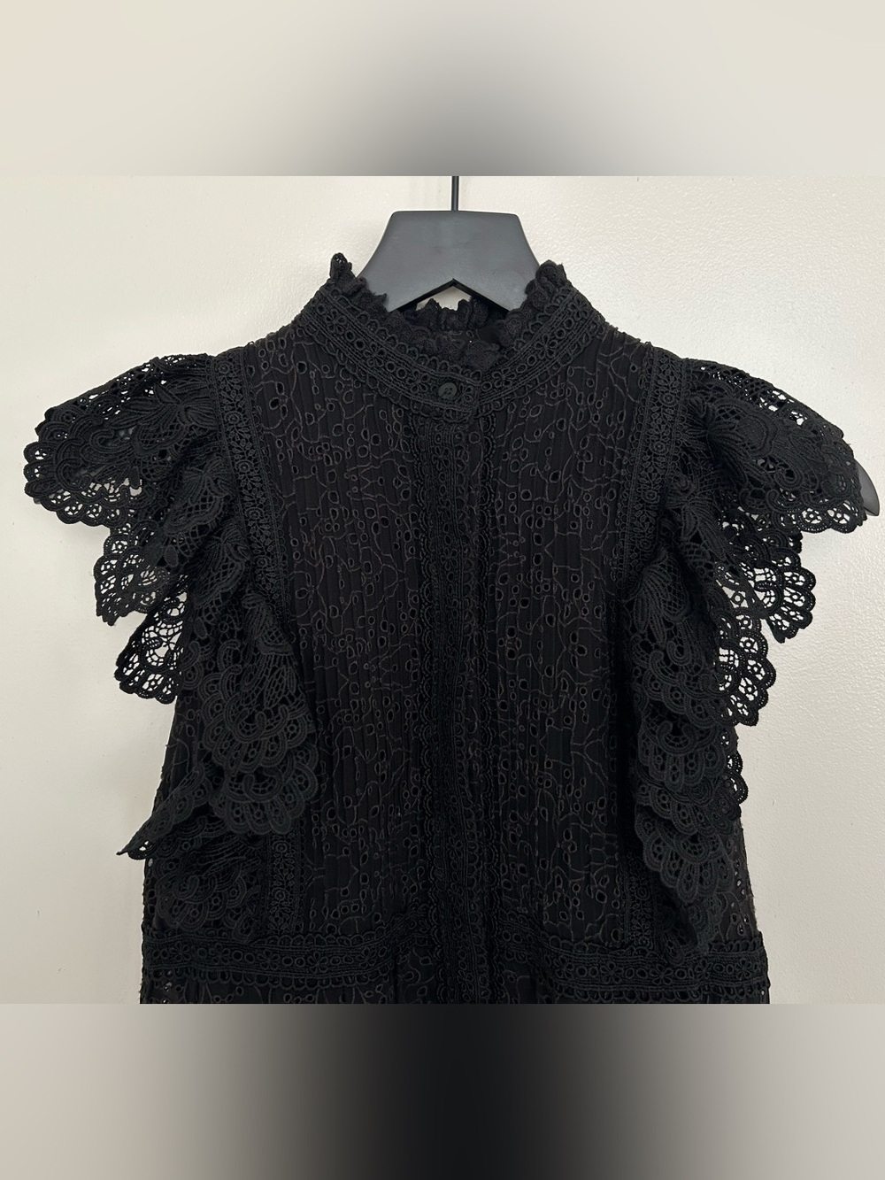 Black Lace Alice + Olivia Dress